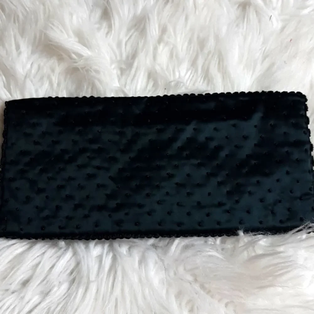 Vintage‎ Black Poinsettia Beaded Evening Clutch Bag